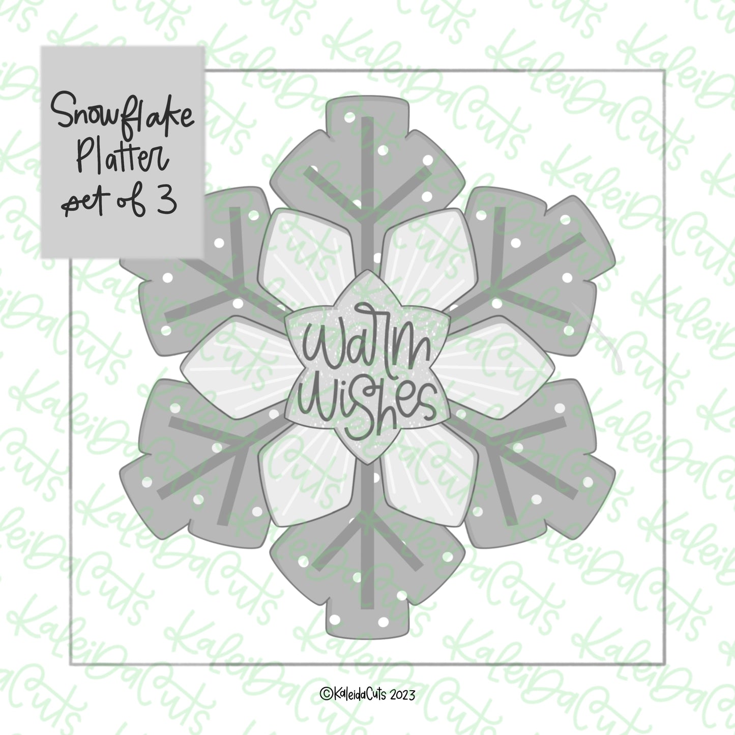 Snowflake Platter Cookie Cutter Set of 3