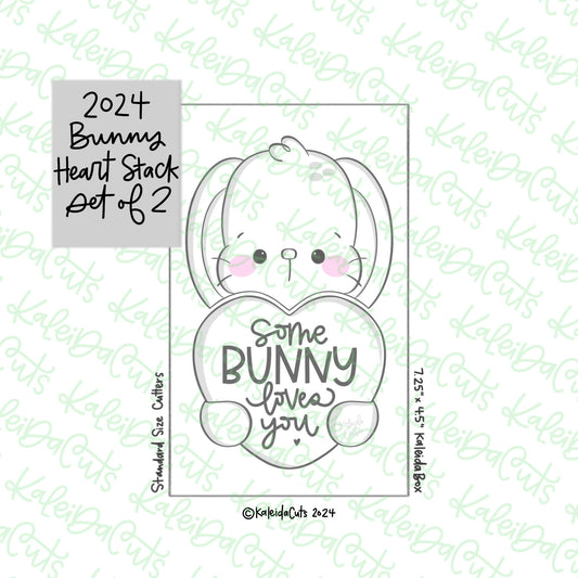 Bunny Heart Pal Stack Cookie Cutter Set of 2