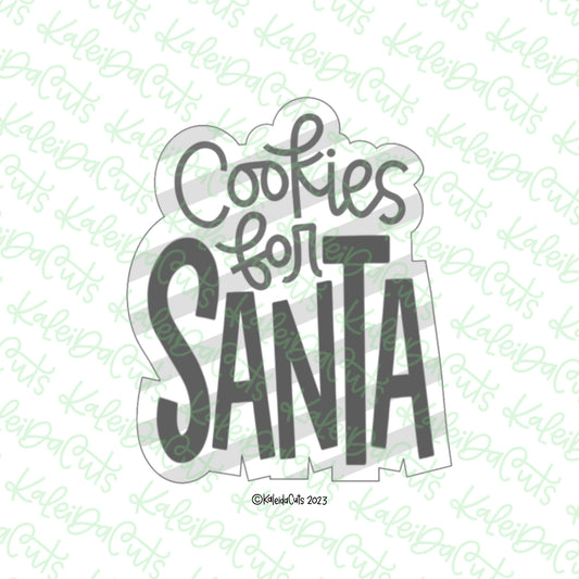 Cookies for Santa Lettering Cookie Cutter