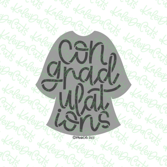 PYO Grad Gown Cookie Cutter