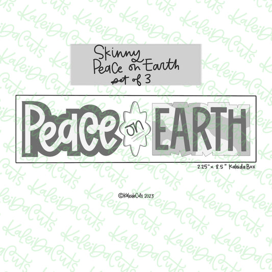 Skinny Peace On Earth Cookie Cutter Set of 3