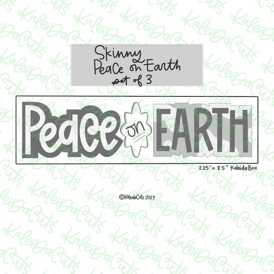 Skinny Peace On Earth Cookie Cutter Set of 3