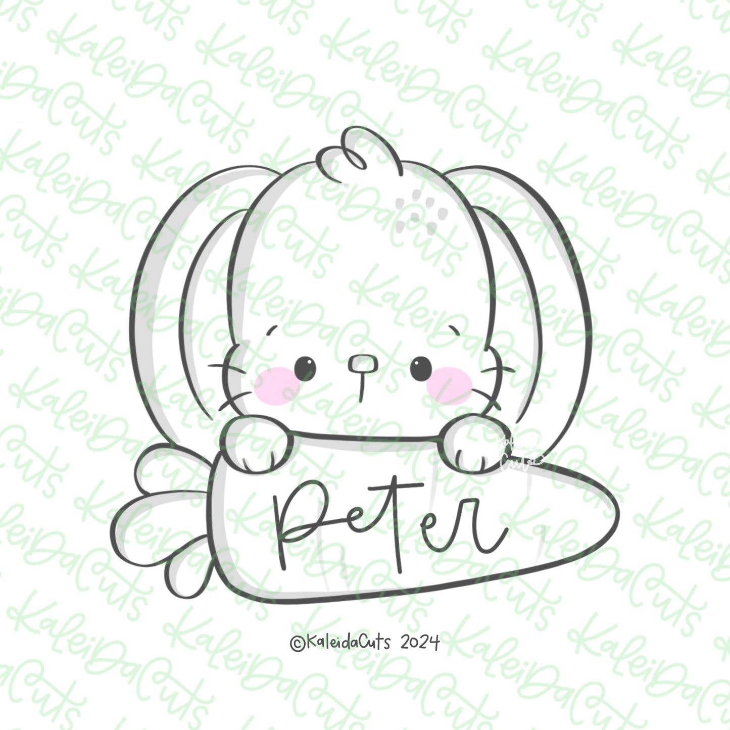 2024 Bunny Carrot Plaque Cookie Cutter