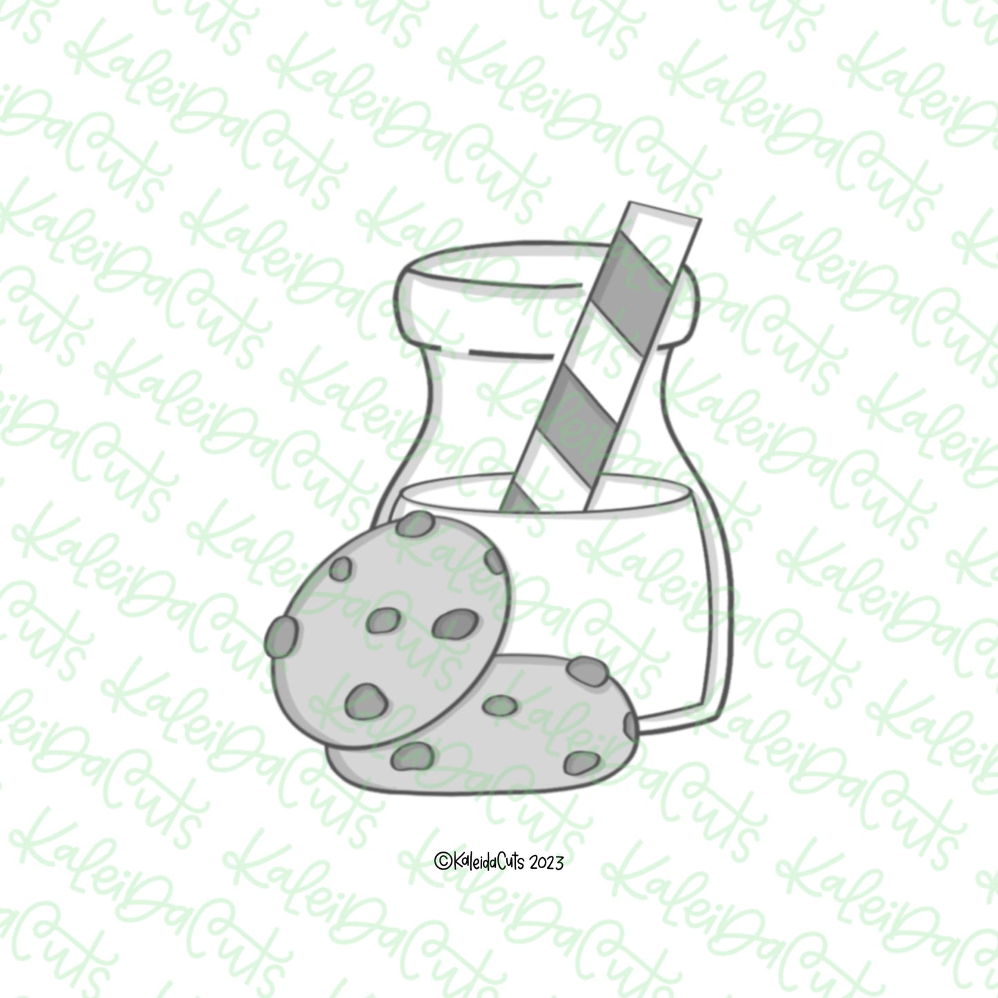 Milk and Cookies Cookie Cutter