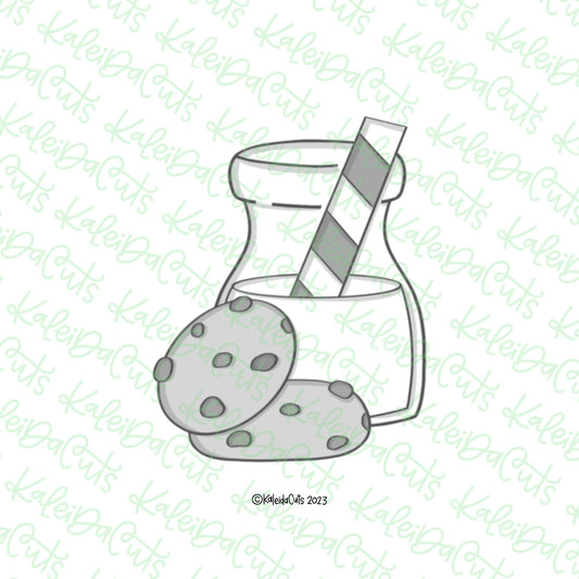 Milk and Cookies Cookie Cutter