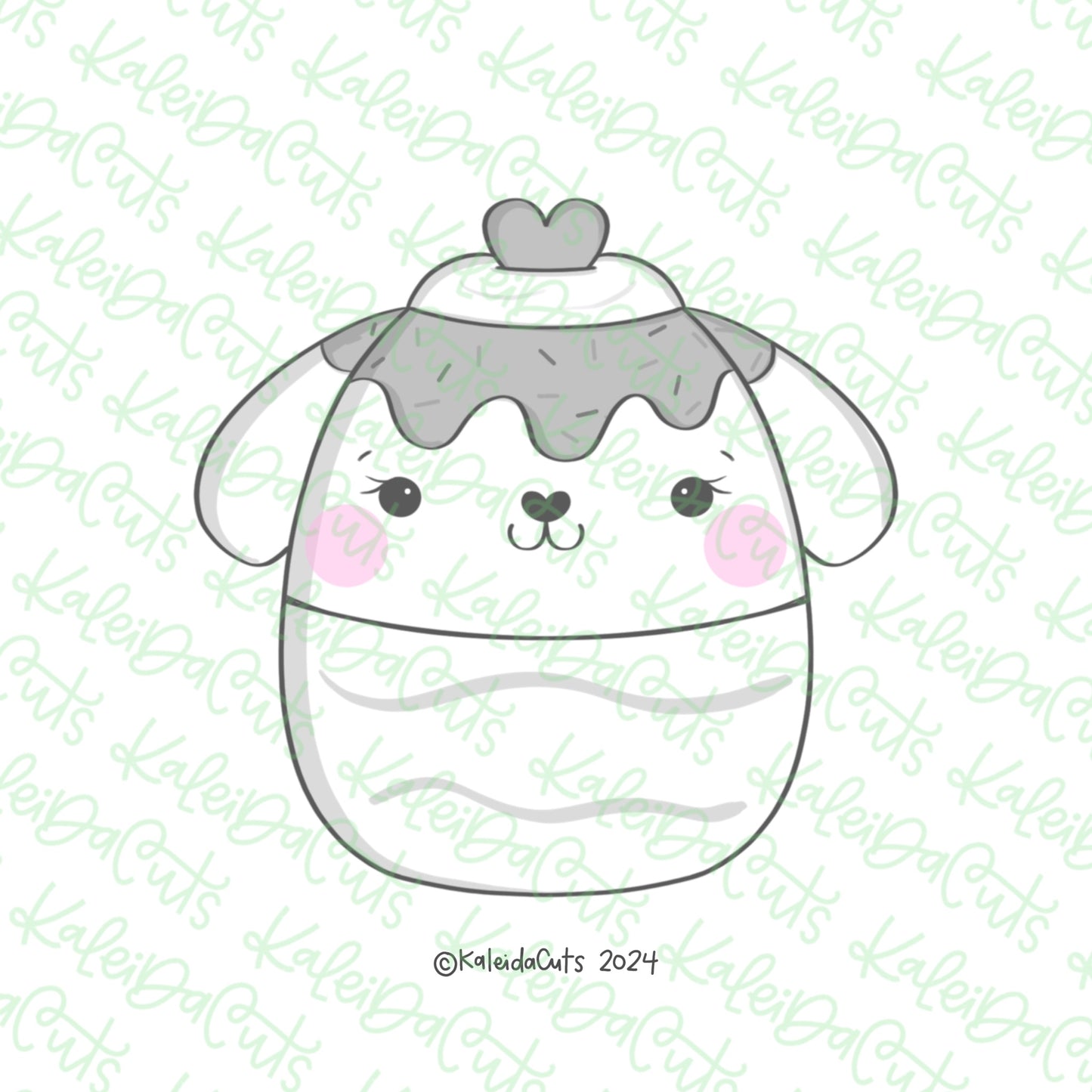 Girly Pom Plush Cookie Cutter