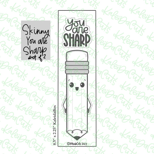 Skinny You are Sharp Cookie Cutter Set of 2