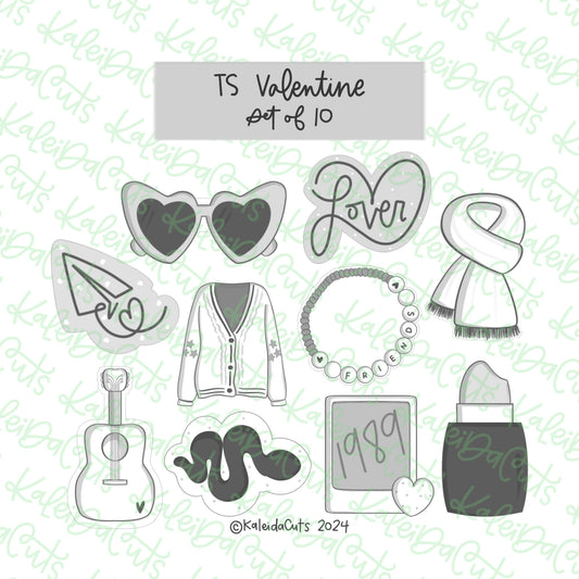 TS Valentine Cookie Cutter Set of 10