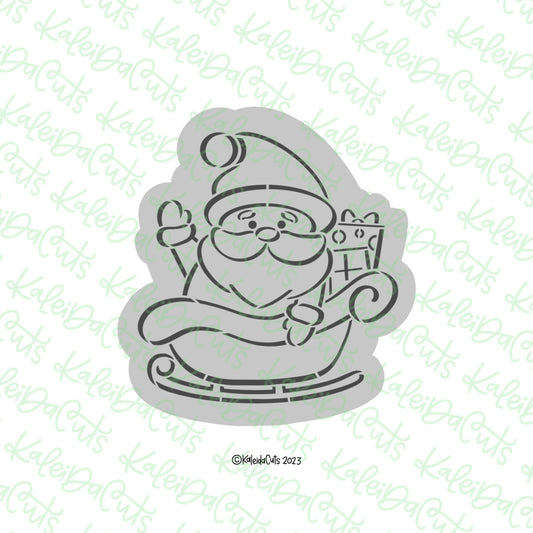 Santa Sleigh PYO Cookie Cutter