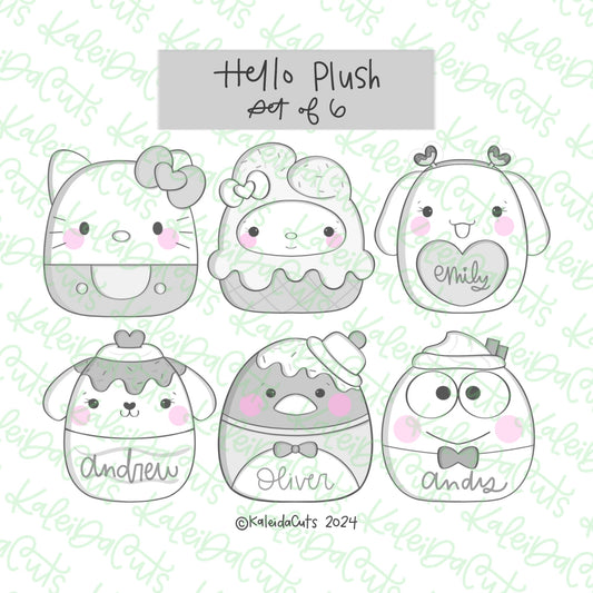 Hello Plush Cookie Cutter Set of 6