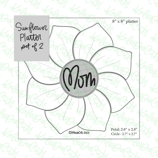 Sunflower Platter Circle Set of 2 Cookie Cutters