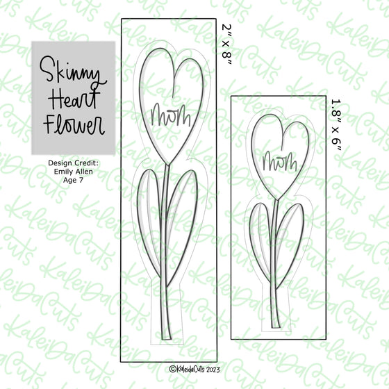 Skinny Heart Flower Cookie Cutter