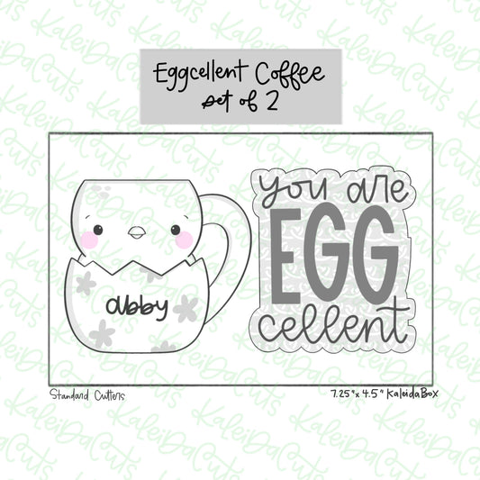 EggCellent Coffee Cookie Cutter Set of 2