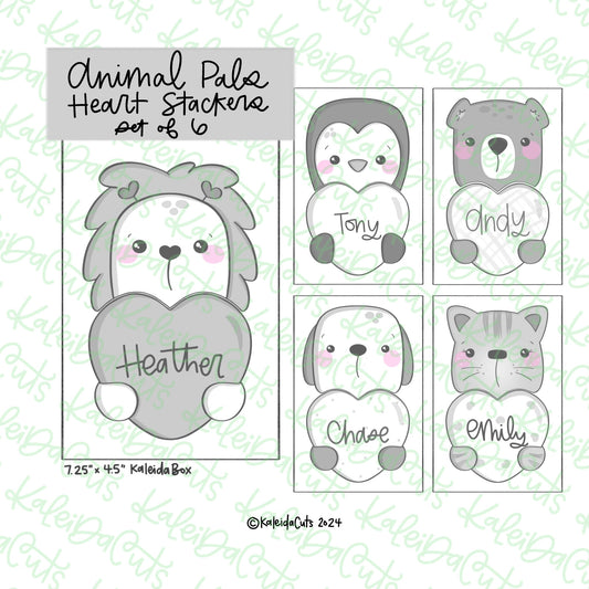 Animal Pals Heart Stackers Cookie Cutter Set of 6