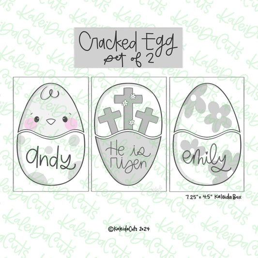 Cracked Egg Cookie Cutter Set of 2