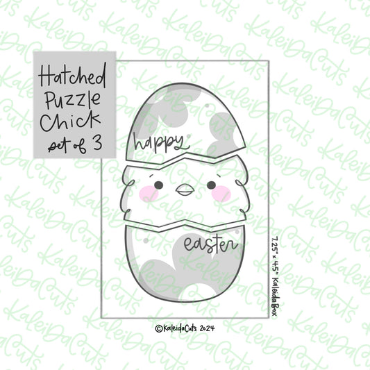 Hatched Puzzle Chick Cookie Cutter Set of 3