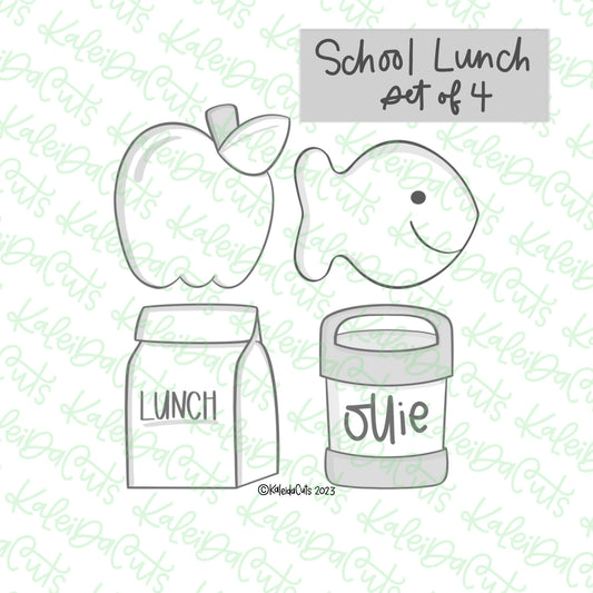 School Lunch Set of 4 Cookie Cutters