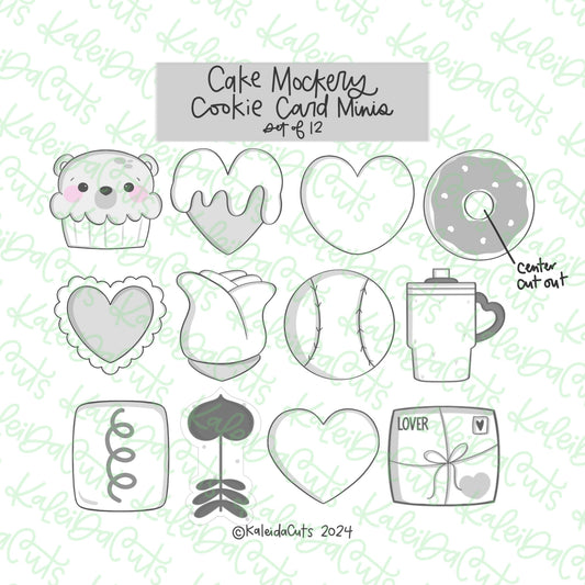 Cake Mockery Cookie Card Cookie Cutter Set of 12