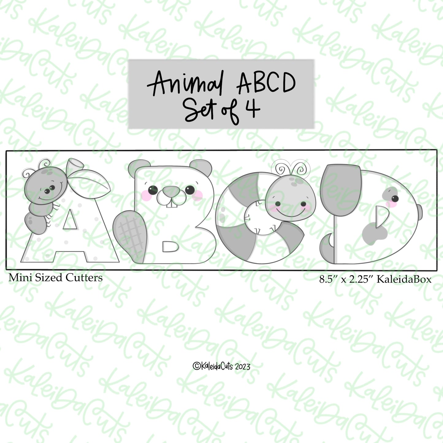Animal ABCD Set of 4 Cookie Cutters