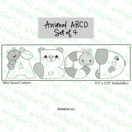 Animal ABCD Set of 4 Cookie Cutters