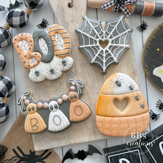 6 B's Creations "Halloween Farmhouse" Set of 4 Cookie Cutters