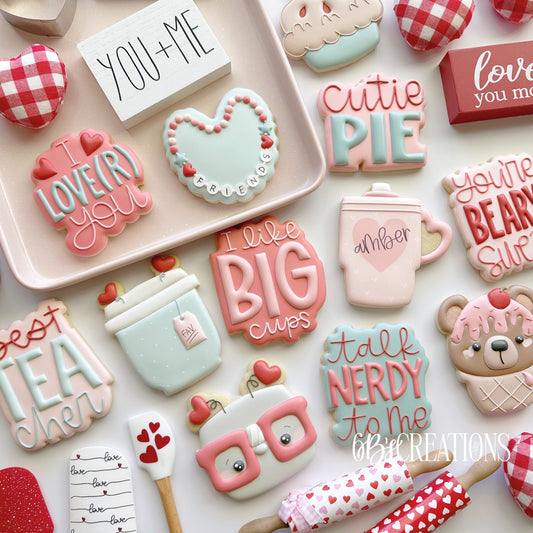 6 B's Creations "Punny Valentine's Day Class 2024" Set of 12 Cookie Cutters
