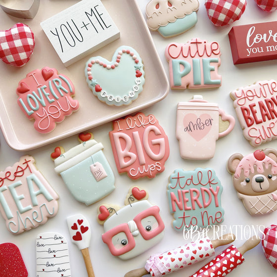Valentine Love Cookie Class (CC2C) Set of 5 Cookie Cutters - KaleidaCuts
