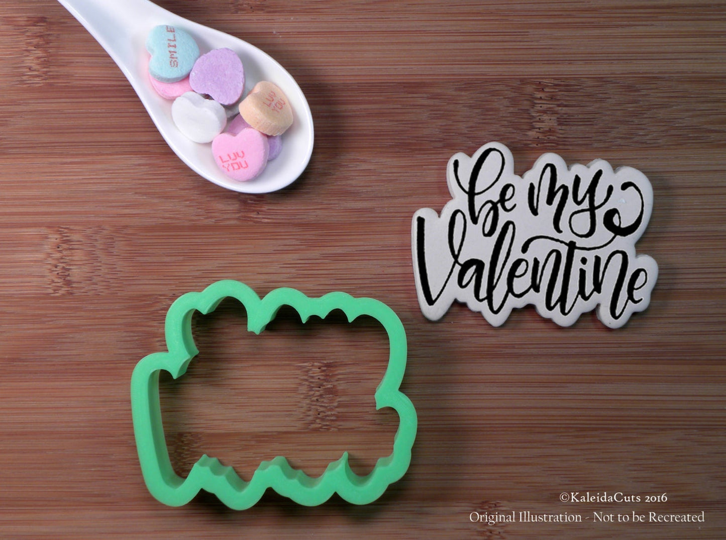 Be My Valentine Hand Lettered Cookie Cutter