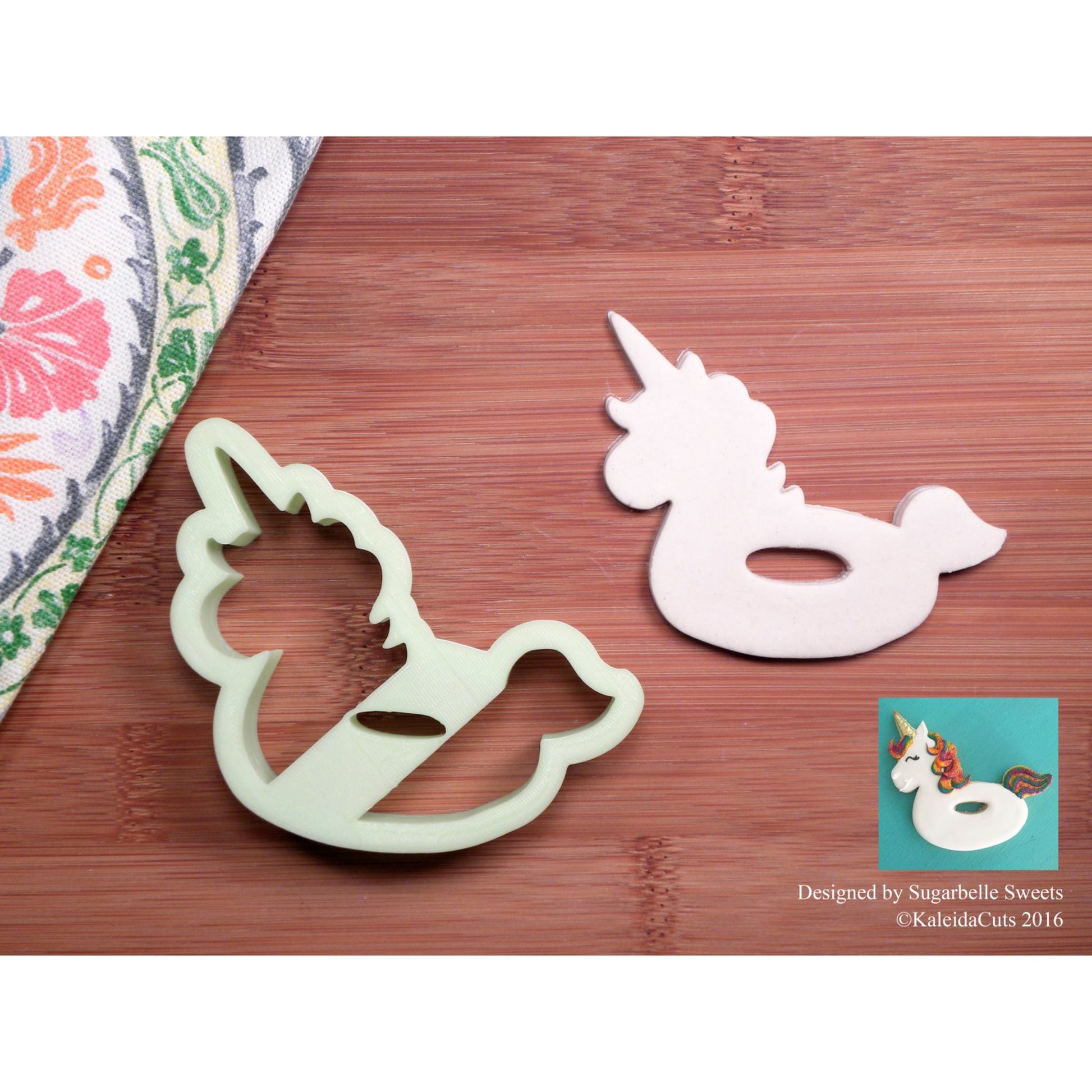 Sugarbelle Sweets Unicorn Pool Float Cookie Cutter