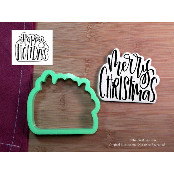 Merry Christmas Lettering Cookie Cutter