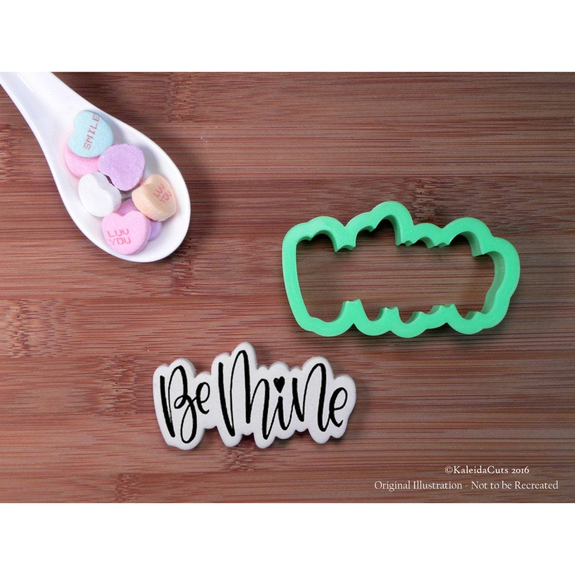 Be Mine Hand Lettered Cookie Cutter