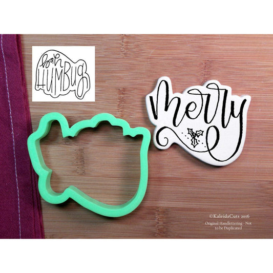 Merry Lettering Cookie Cutter