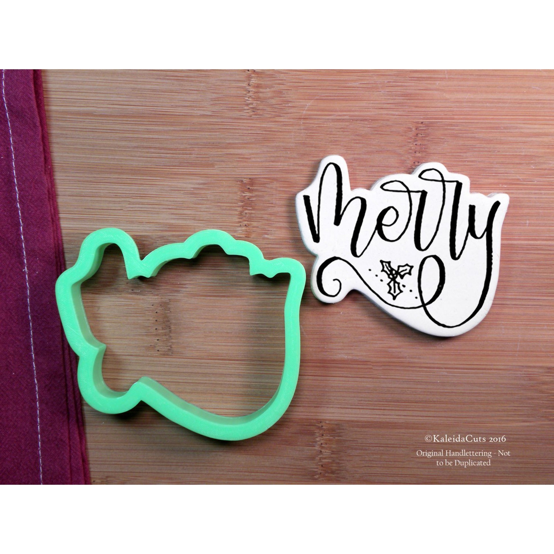 Merry Lettering Cookie Cutter