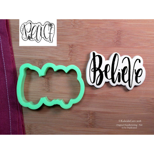 Believe (Peace) Lettering Cookie Cutter