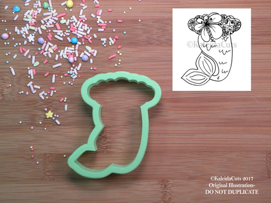 Mermaid Flower Tail Cookie Cutter
