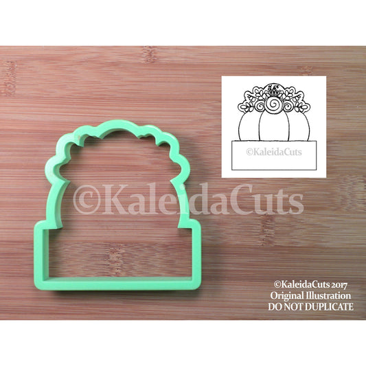 Floral Pumpkin Plaque Cookie Cutter