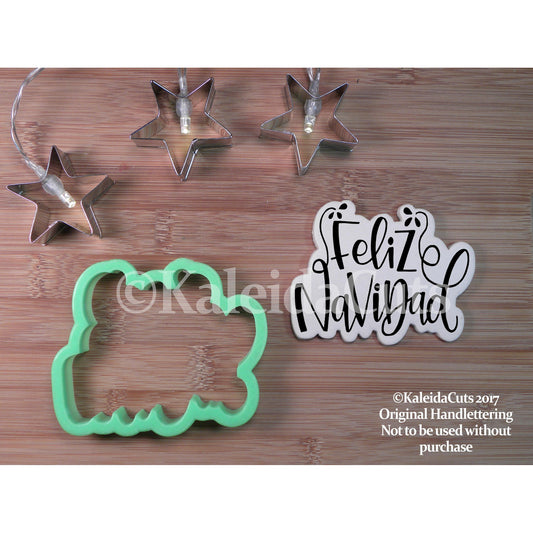 Feliz Navidad Lettering Cookie Cutter
