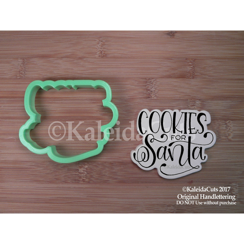 Cookies for Santa Lettering Cookie Cutter
