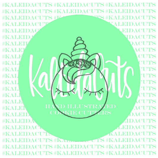 Oval Unicorn Cookie Cutter