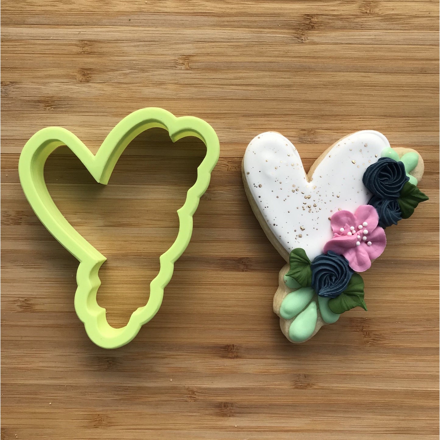 Floral Heart 2 Cookie Cutter