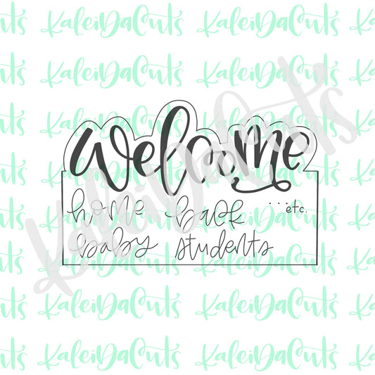 Welcome Plaque Cookie Cutter