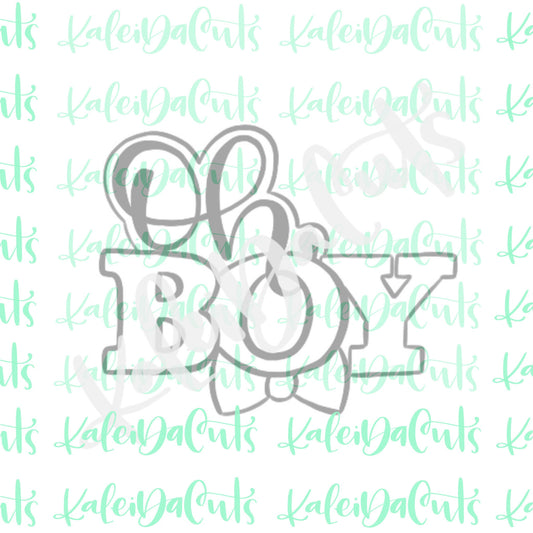 Oh Boy Plaque Cookie Cutter