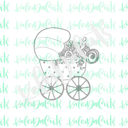 Floral Stroller Cookie Cutter