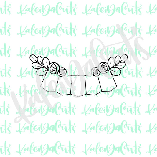 Bunting 5 Floral Cookie Cutter
