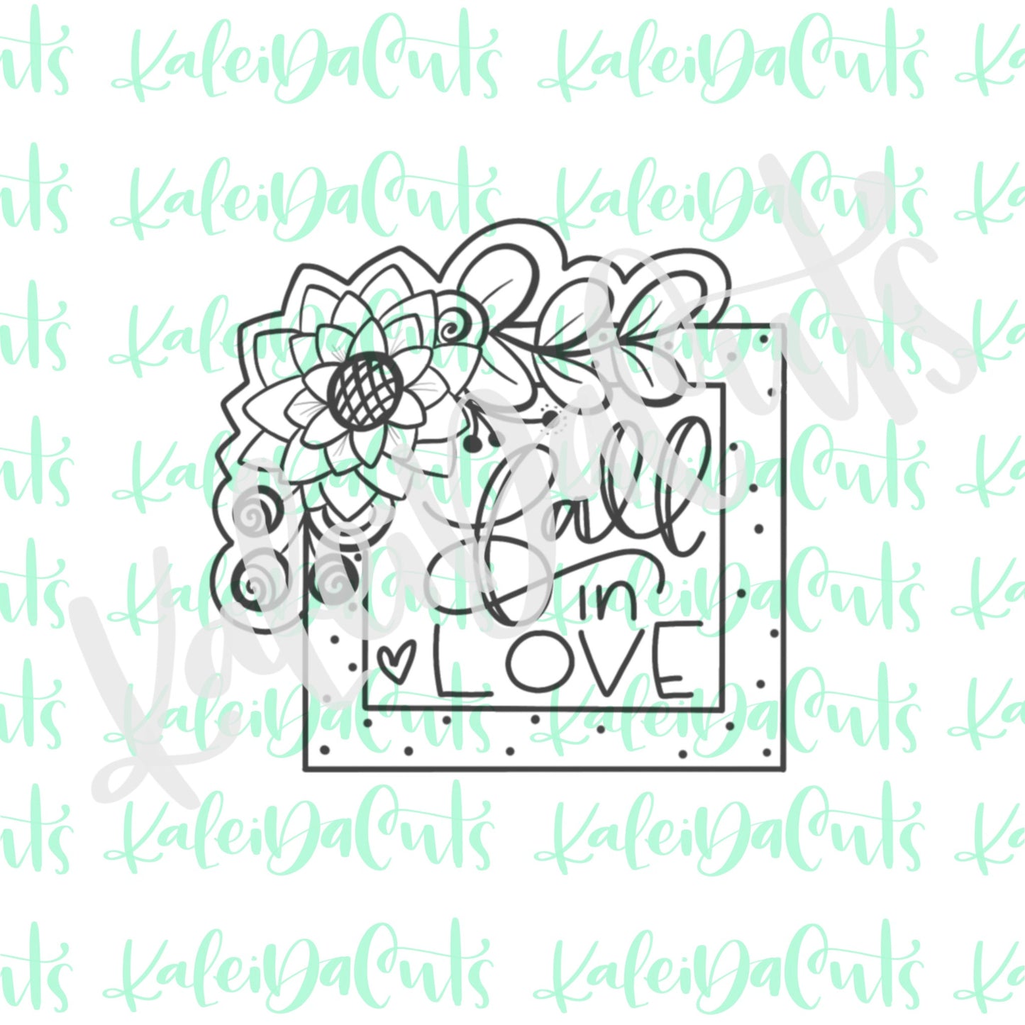 Floral Square Plaque Cookie Cutter