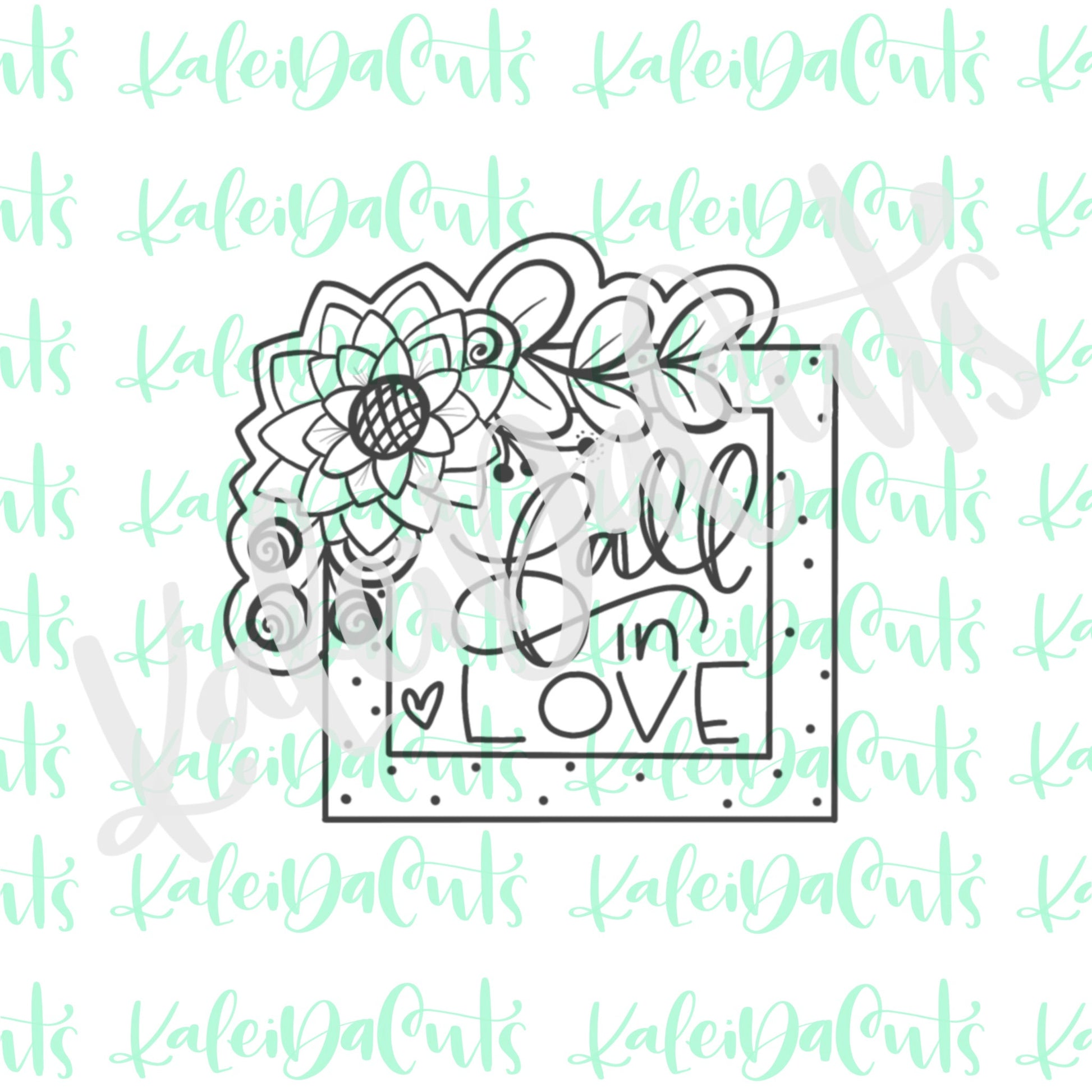 Floral Square Plaque Cookie Cutter