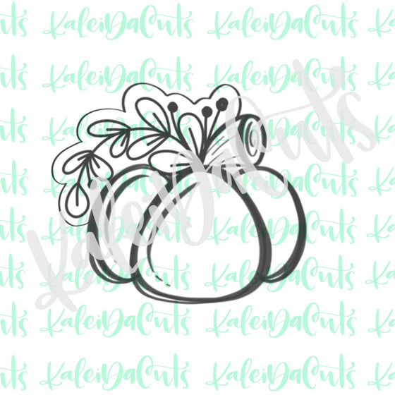 Floral Pumpkin 2 Cookie Cutter