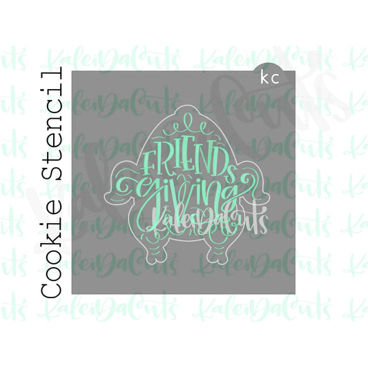 Friendsgiving Word Art Stencil