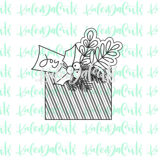 Floral Present Tag Cookie Cutter