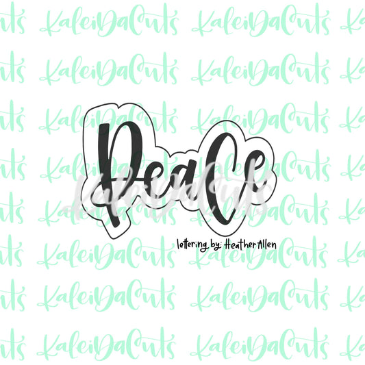 Peace Lettering Cookie Cutter